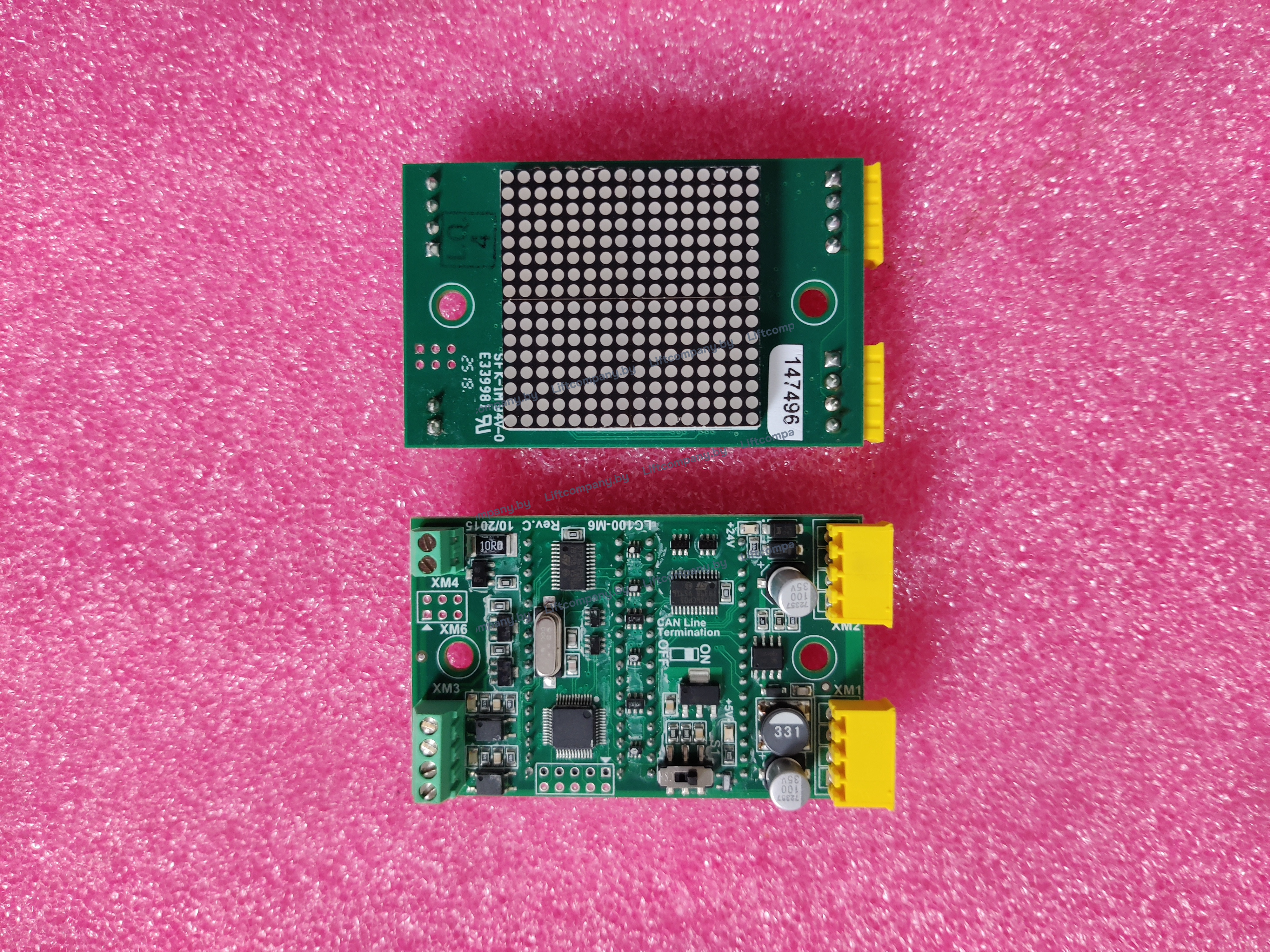 Дисплей LC100-M6R вертикальный: матричный, красный