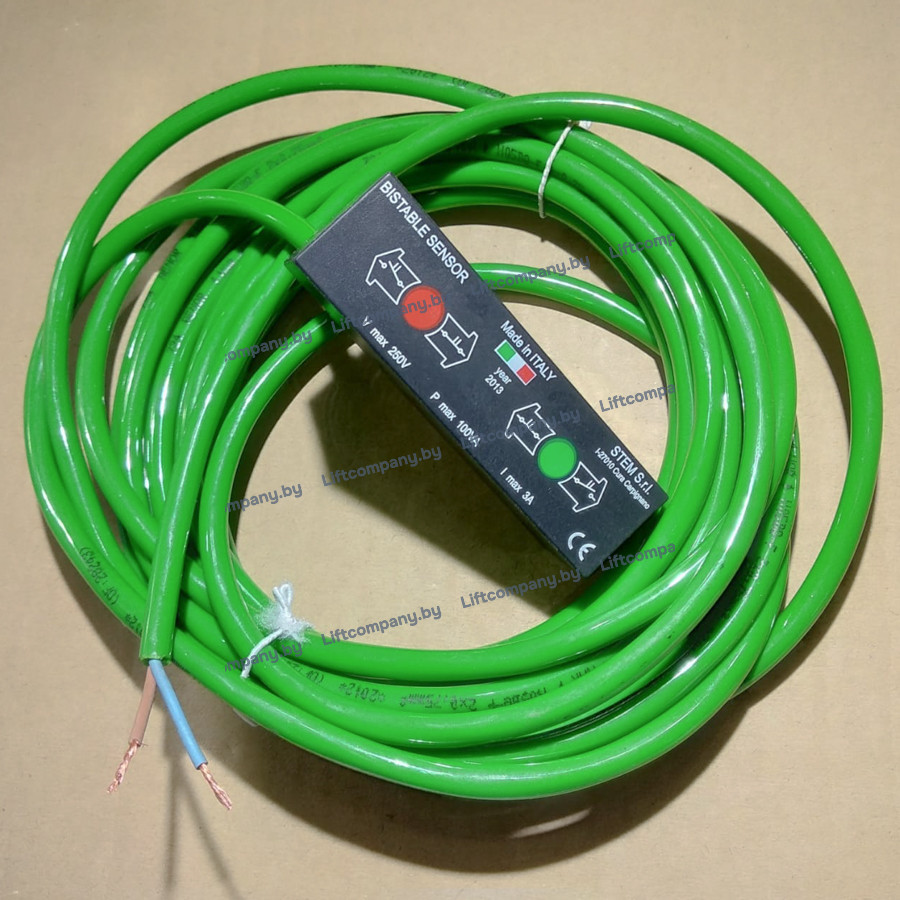 Датчик бистабильный E617 (прямоугольный 86х24х25мм) 100VA (250V, 3A) со встроенным кабелем L=1900 mm